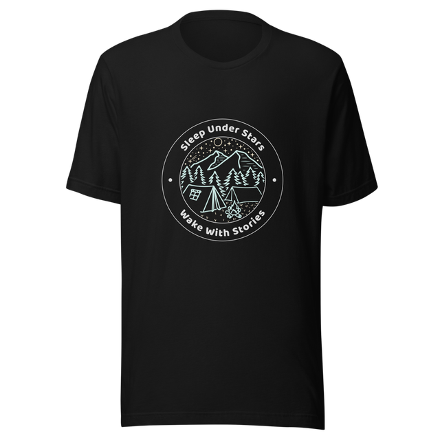 Sleep Under Stars Wake With Story Camping T-Shirt
