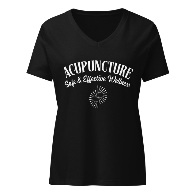 Women's Acupuncture Safe Wellness V-Neck T-Shirt