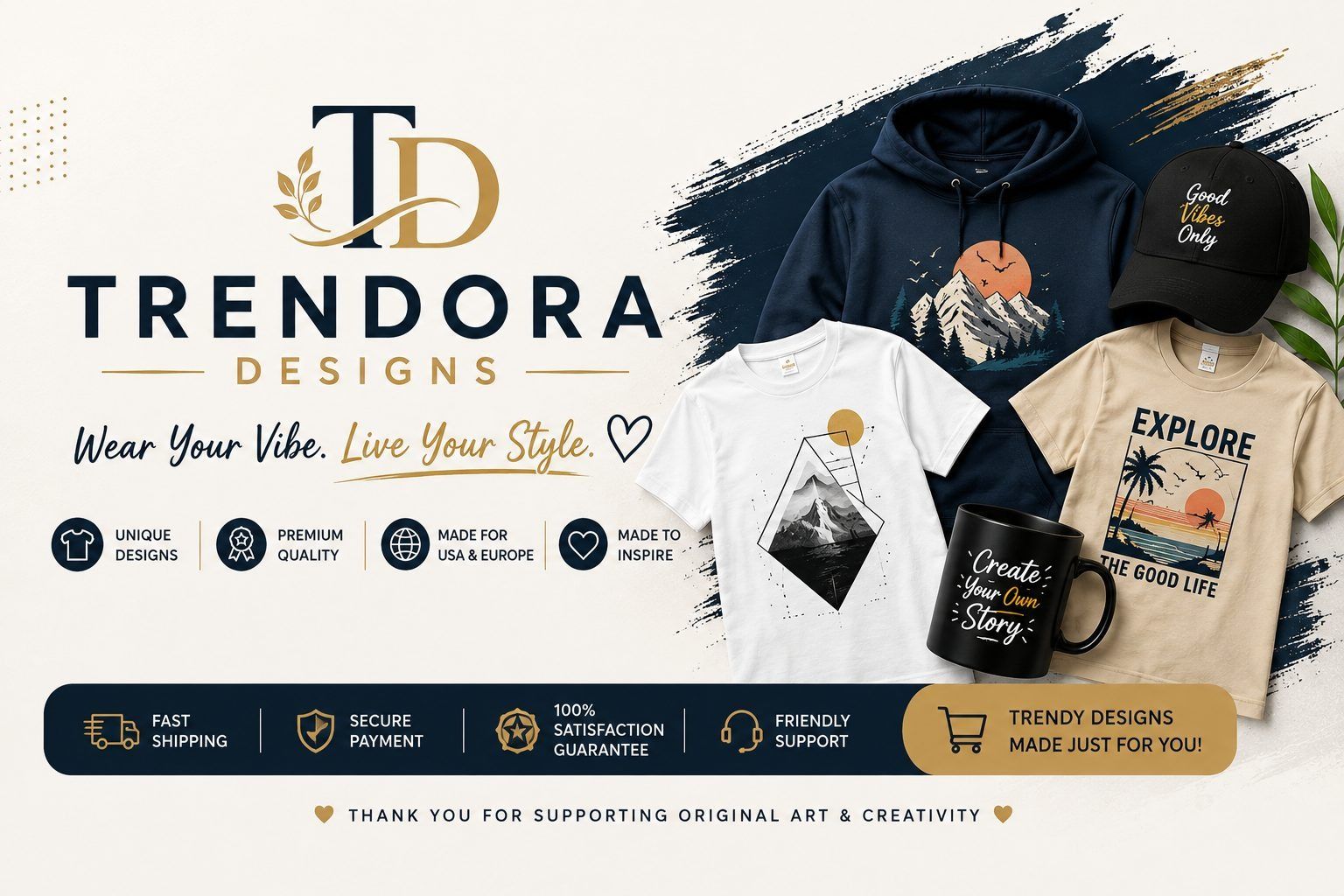 Trendora Designs hero banner