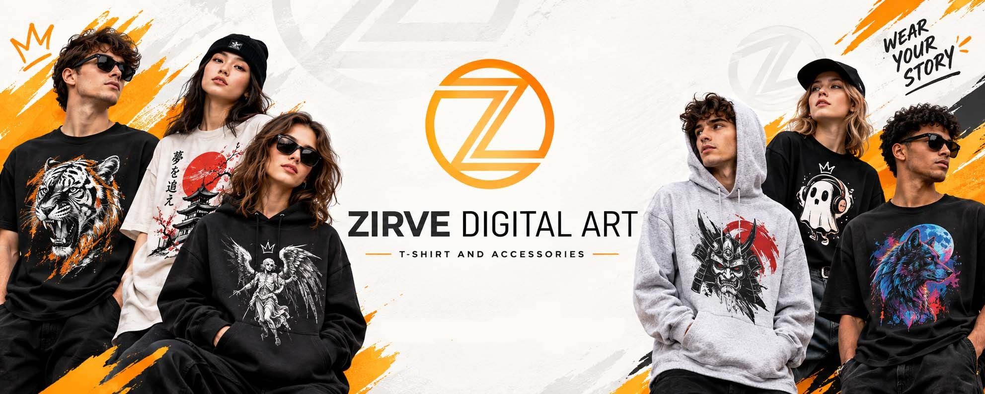 Zirve Digital Art | Merch and Accessories hero banner