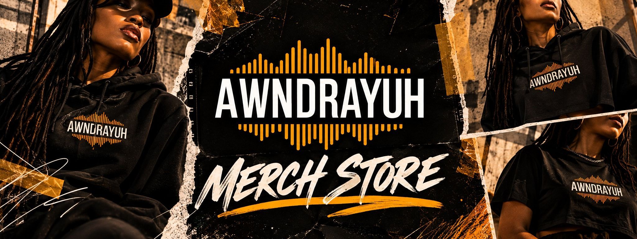 AWNDRAYUH MERCH hero banner