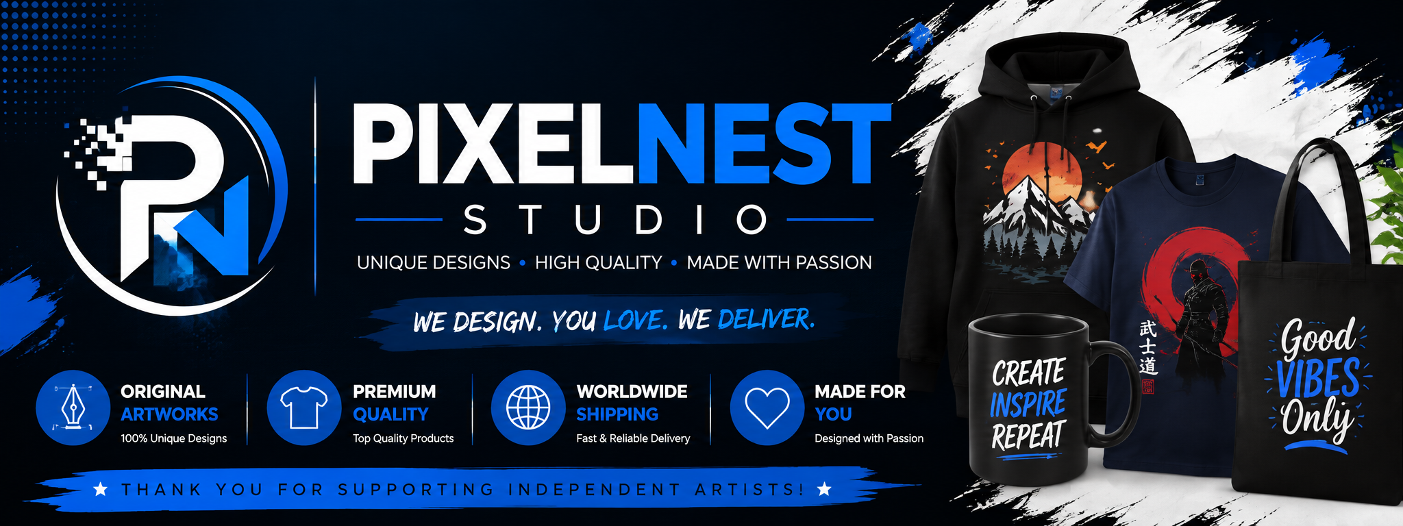 Pixel Nest Studio hero banner